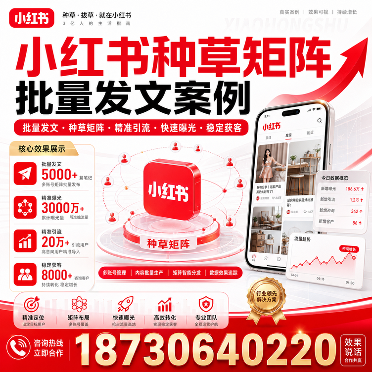重庆郊县小红书种草矩阵批量发文案例